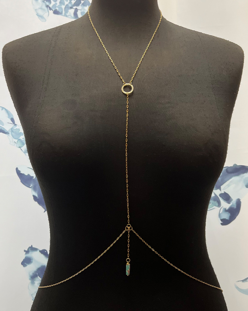 momentine bodychain waterproof water resistant gold handmade jewelry
