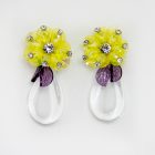 Chandelier Upcycled Statement Earrings marigold earrings