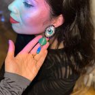 handmade upcycled Jewelry earrings