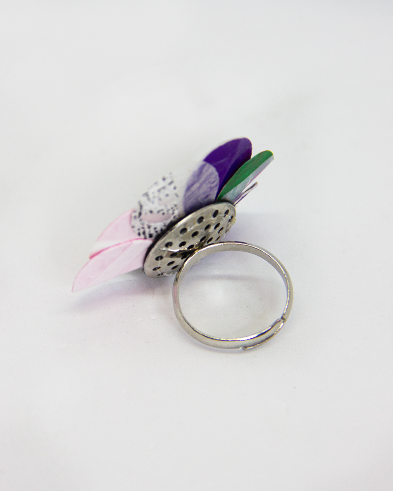Unique Handmade Upcycled Jewelry sassy fiori ring back